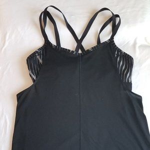 Athleta Workout Support Top (Grey/Black) Sz M